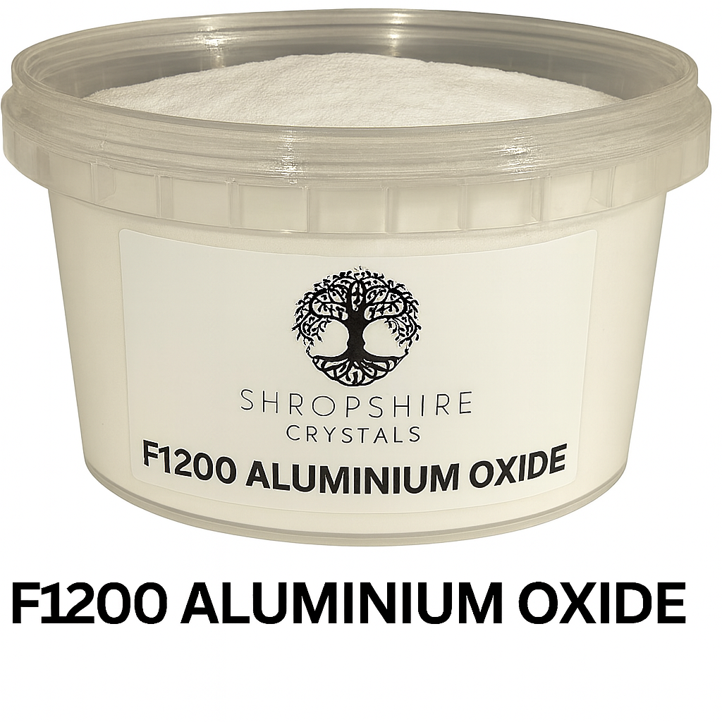 900 grams Aluminium Oxide Grit – F1200 (Virgin Grade, Resealable Pot)