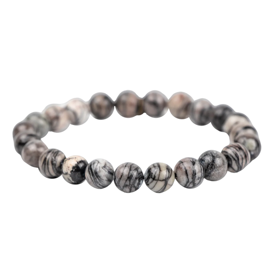 Picasso jasper 8mm bead bracelet