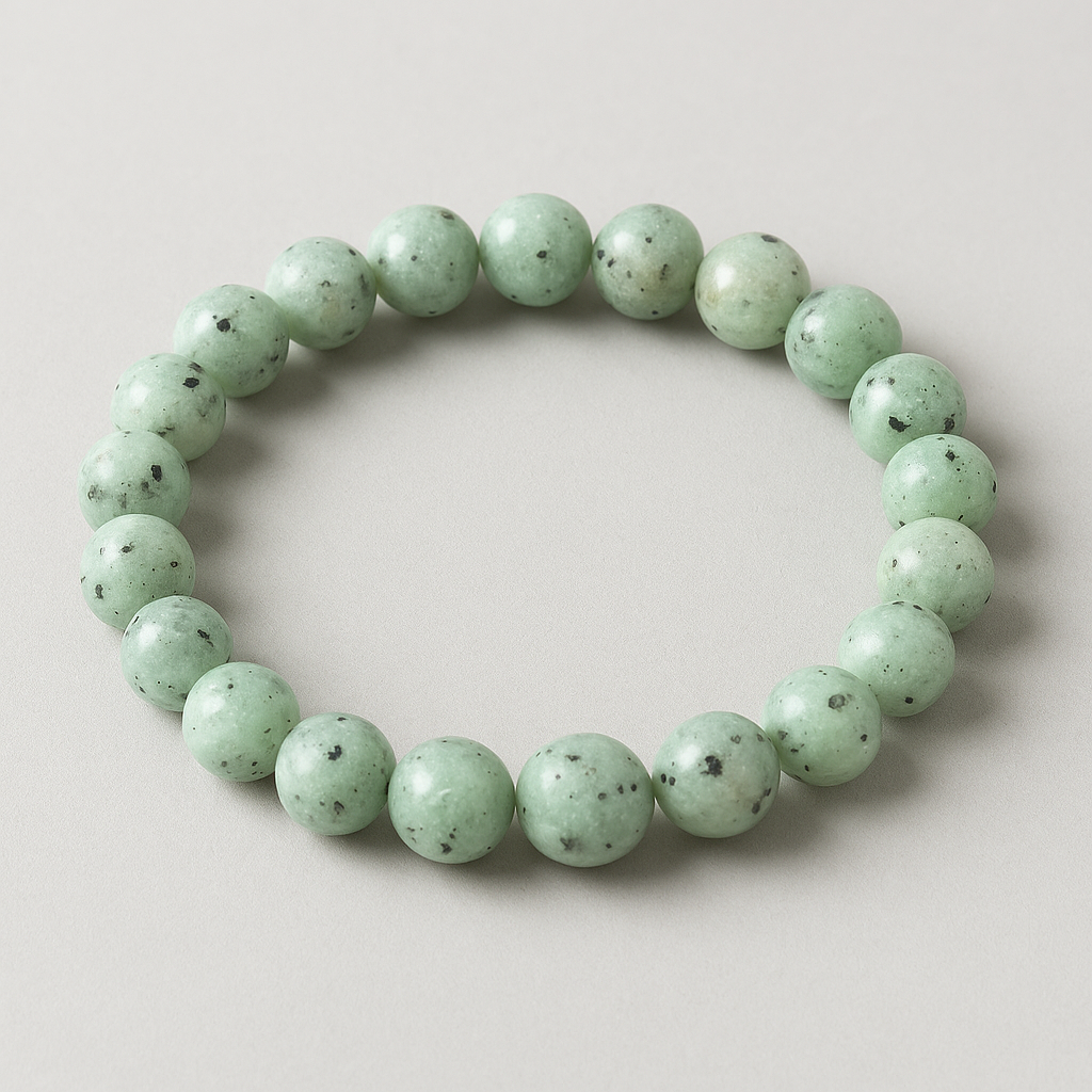 Kiwi jasper 8mm bead bracelet