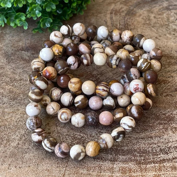 Chocolate jasper 8mm bead bracelet