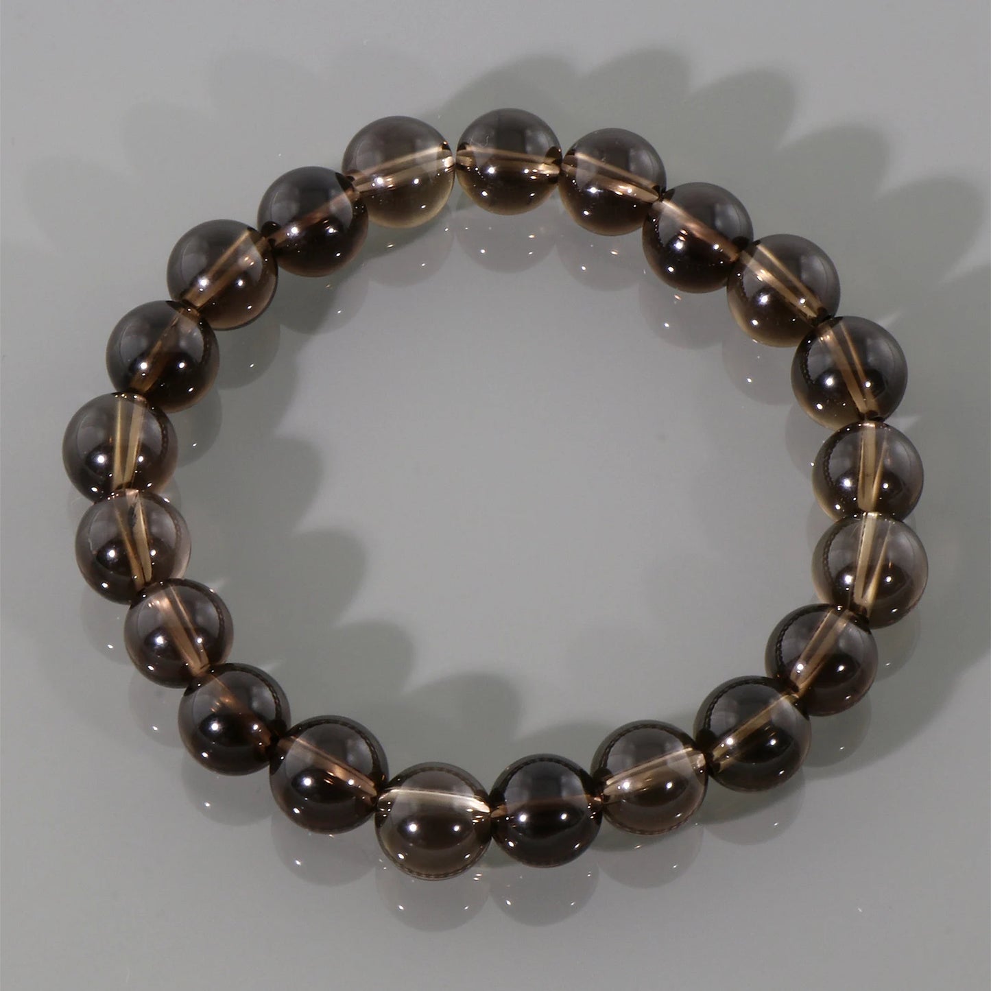 Smokey quartz 8mm bead bracelet