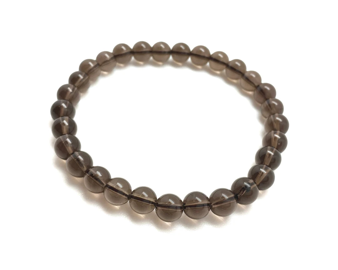 Smokey quartz 8mm bead bracelet