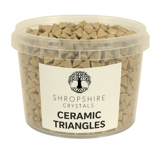 1KG 6 mm Ceramic Tumbling Triangles – Gentle, Reliable Media from Shropshire Crystals