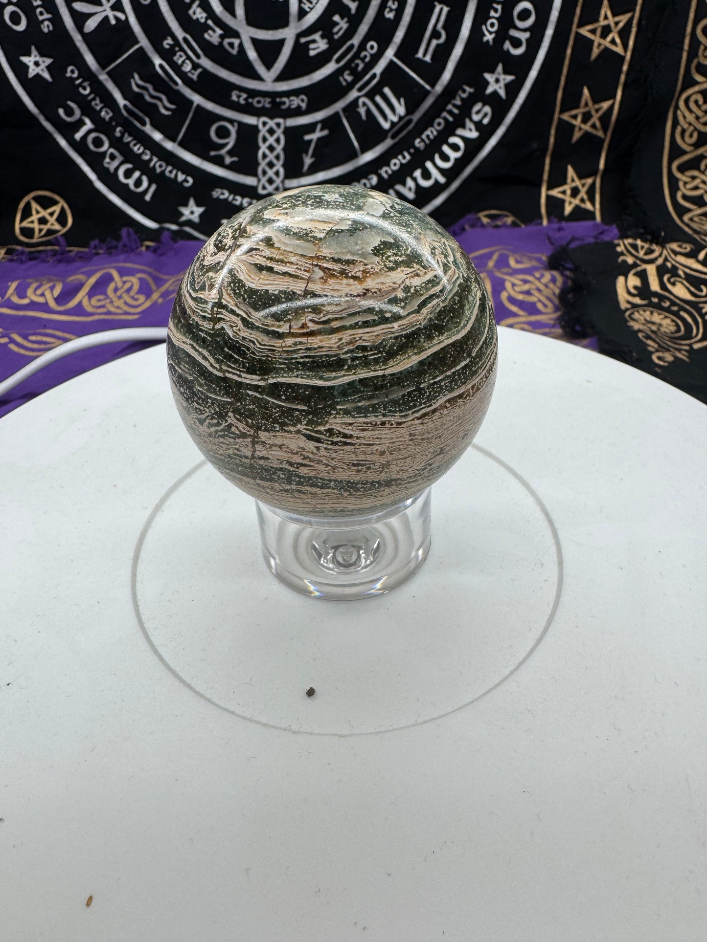 Ocean jasper sphere lft1#3