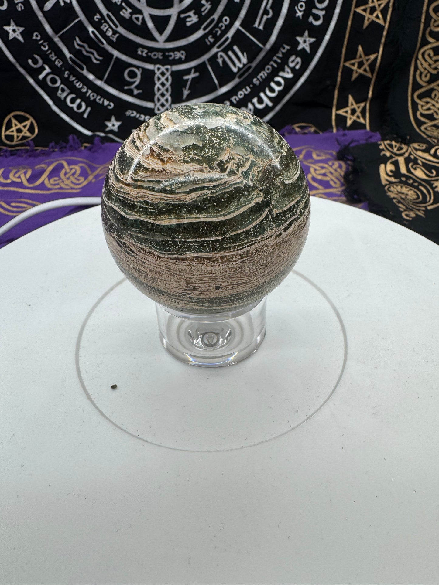 Ocean jasper sphere lft1#3