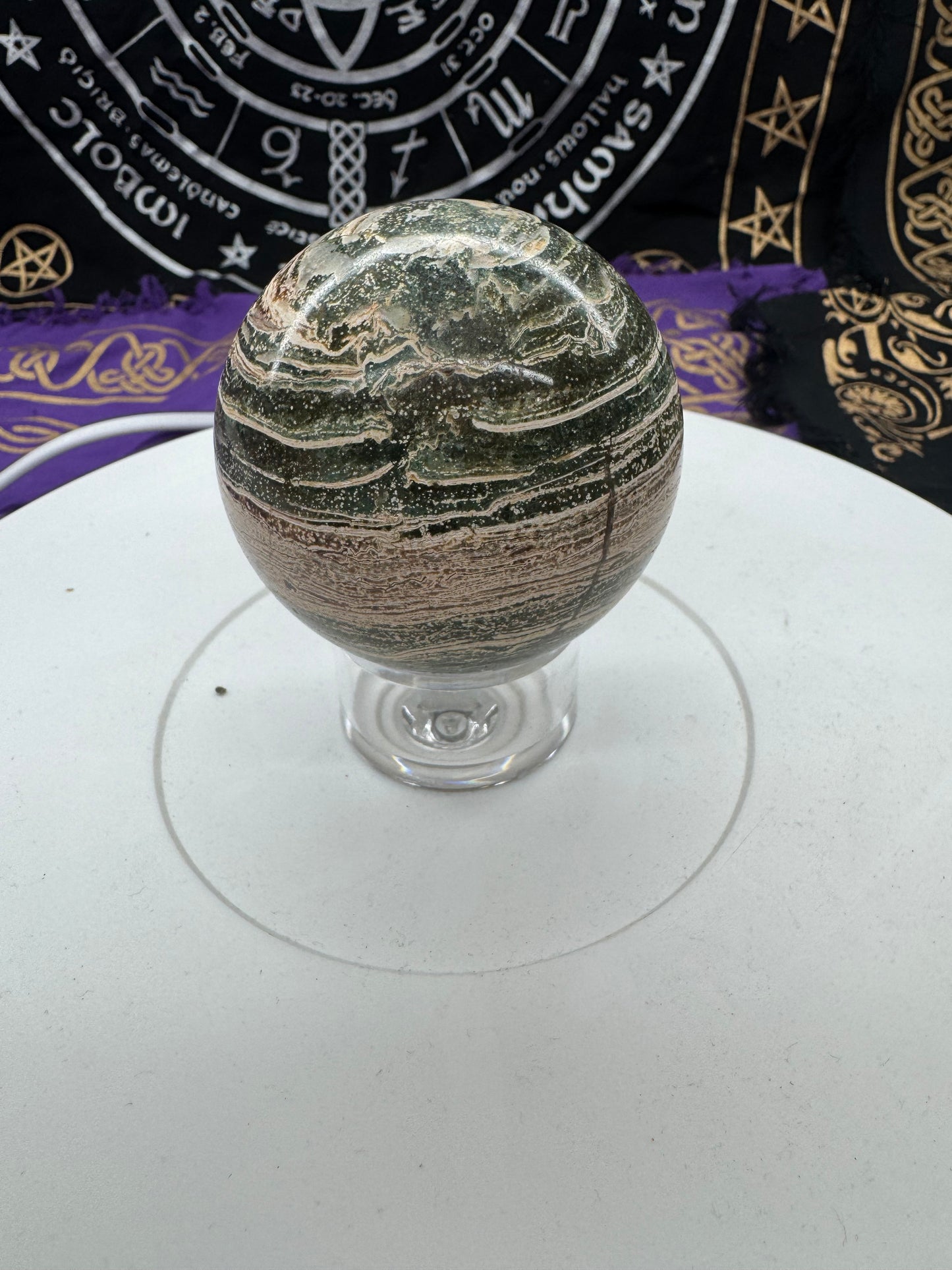 Ocean jasper sphere lft1#3