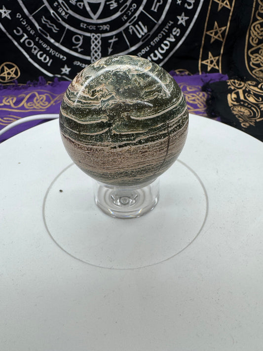 Ocean jasper sphere lft1#3