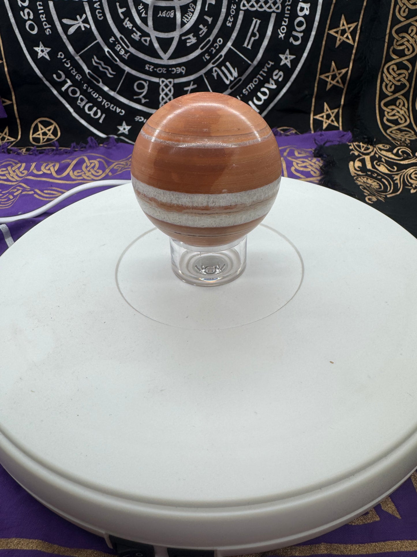 Wood jasper sphere lft1#7