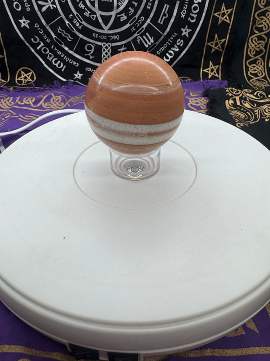 Wood jasper sphere lft1#7