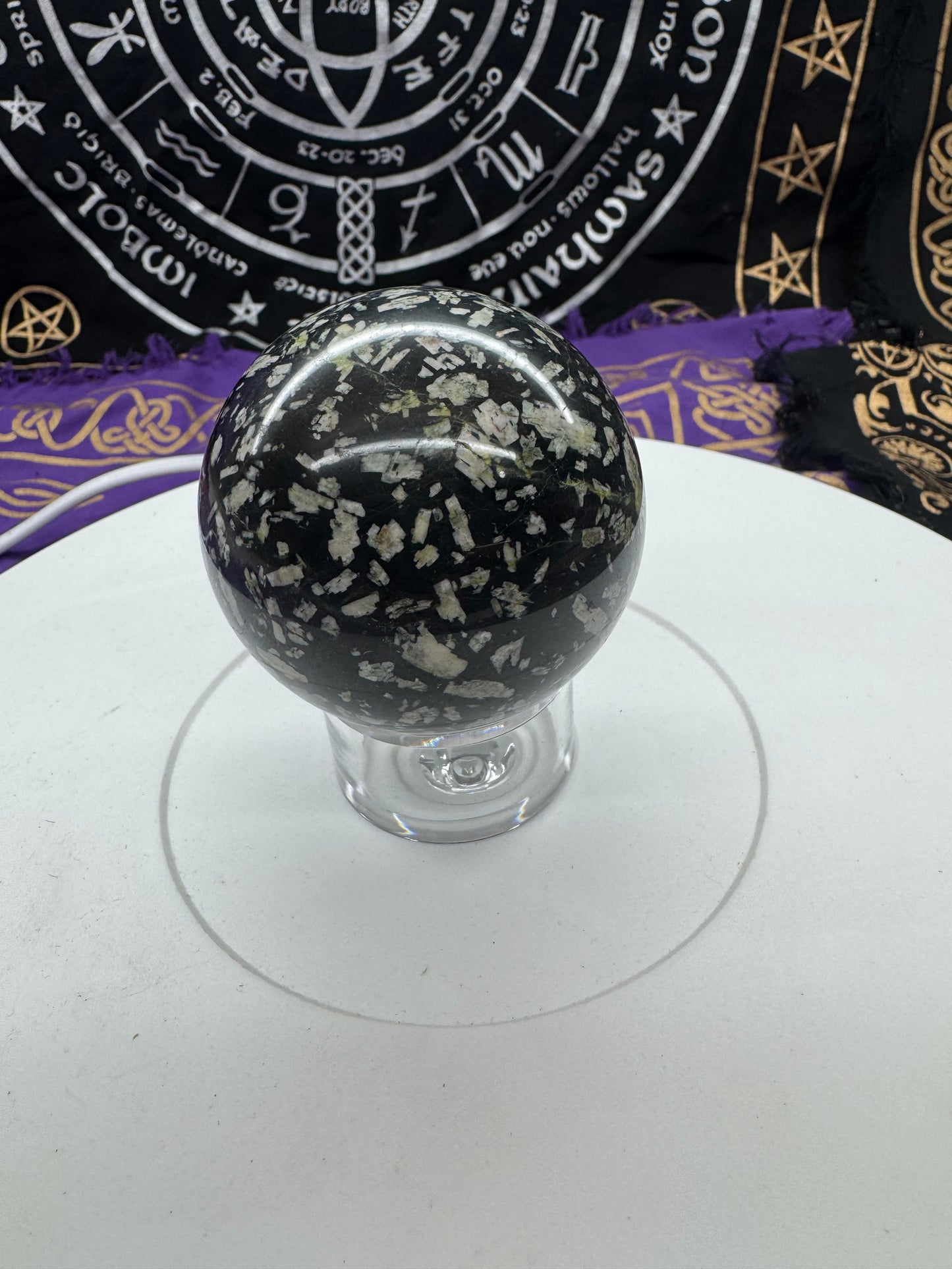 Bamboo jasper sphere lft1#8