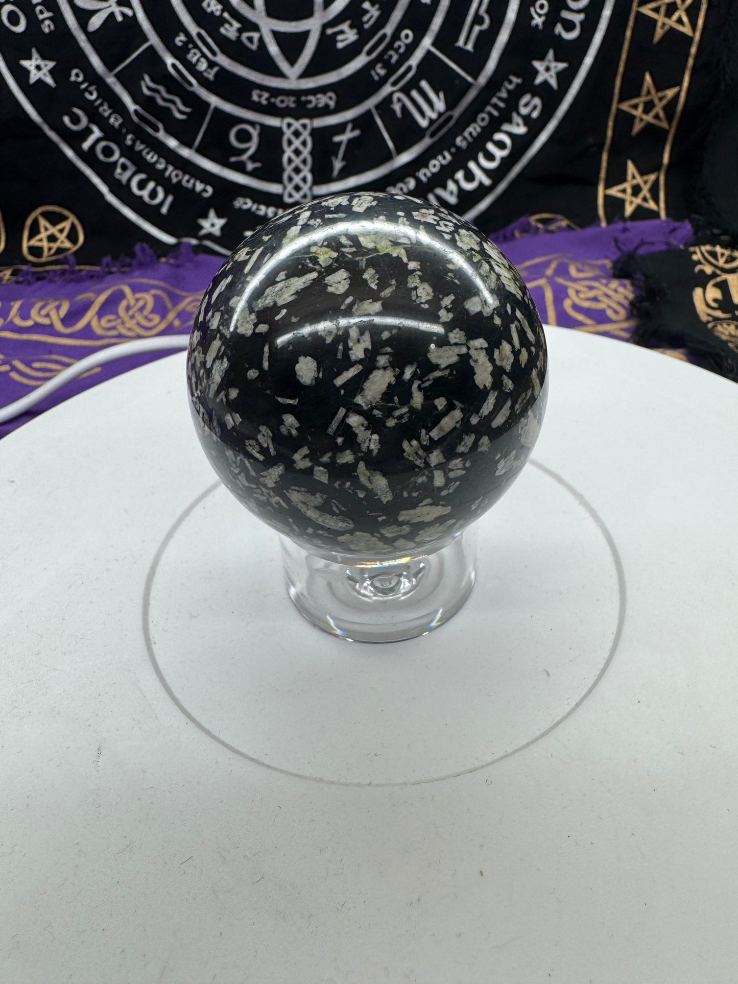 Bamboo jasper sphere lft1#8