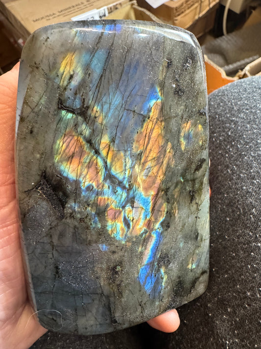 Polished freeform labradorite
