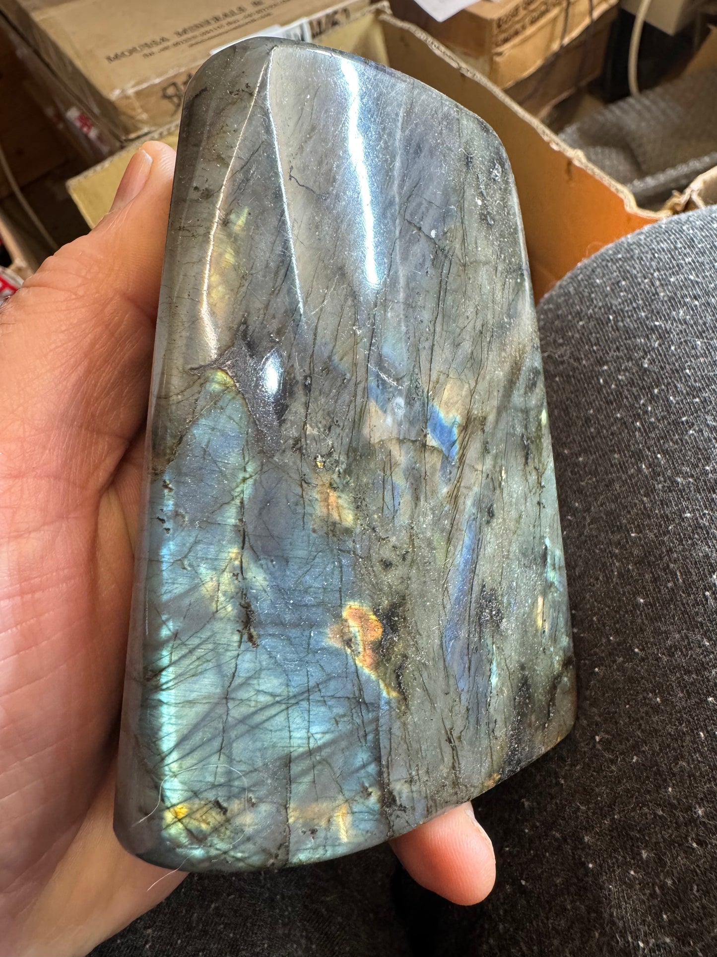 Polished freeform labradorite