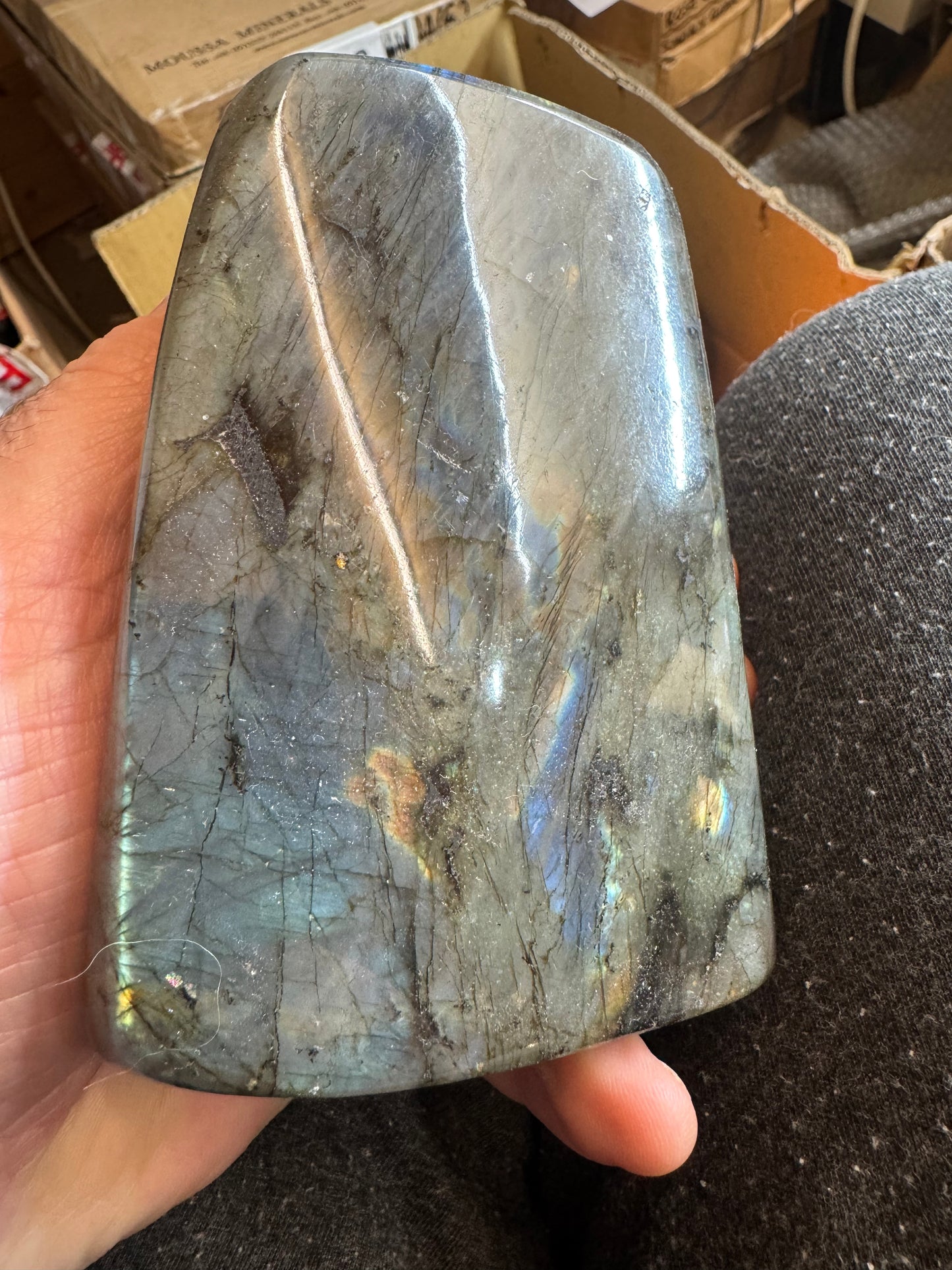 Polished freeform labradorite