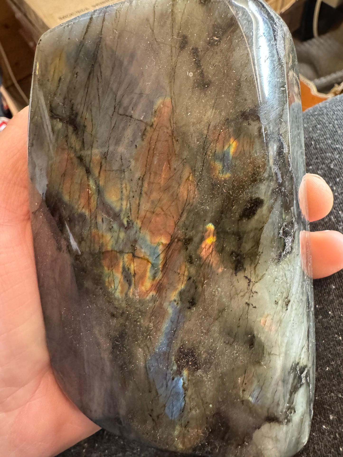 Polished freeform labradorite