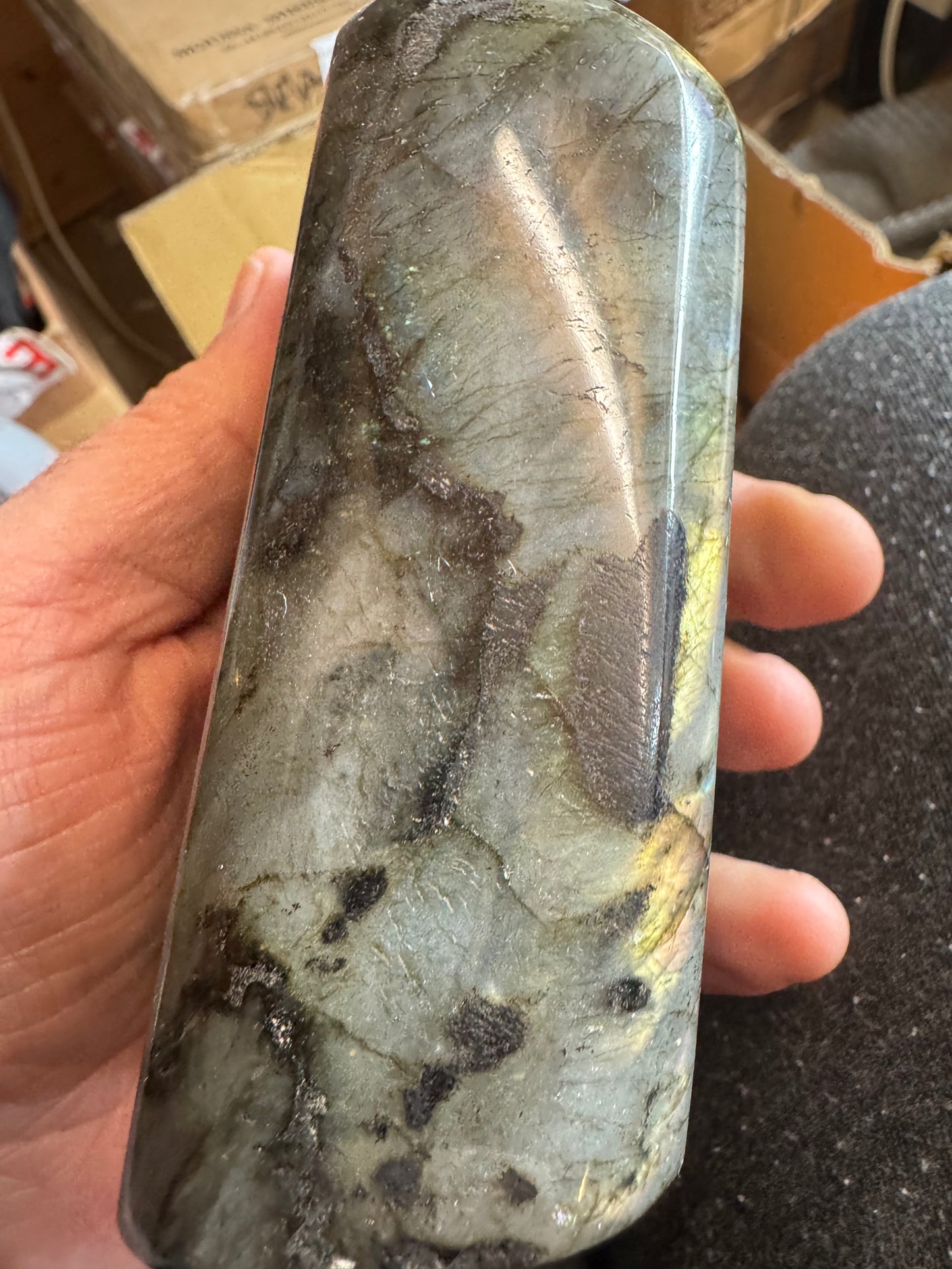 Polished freeform labradorite