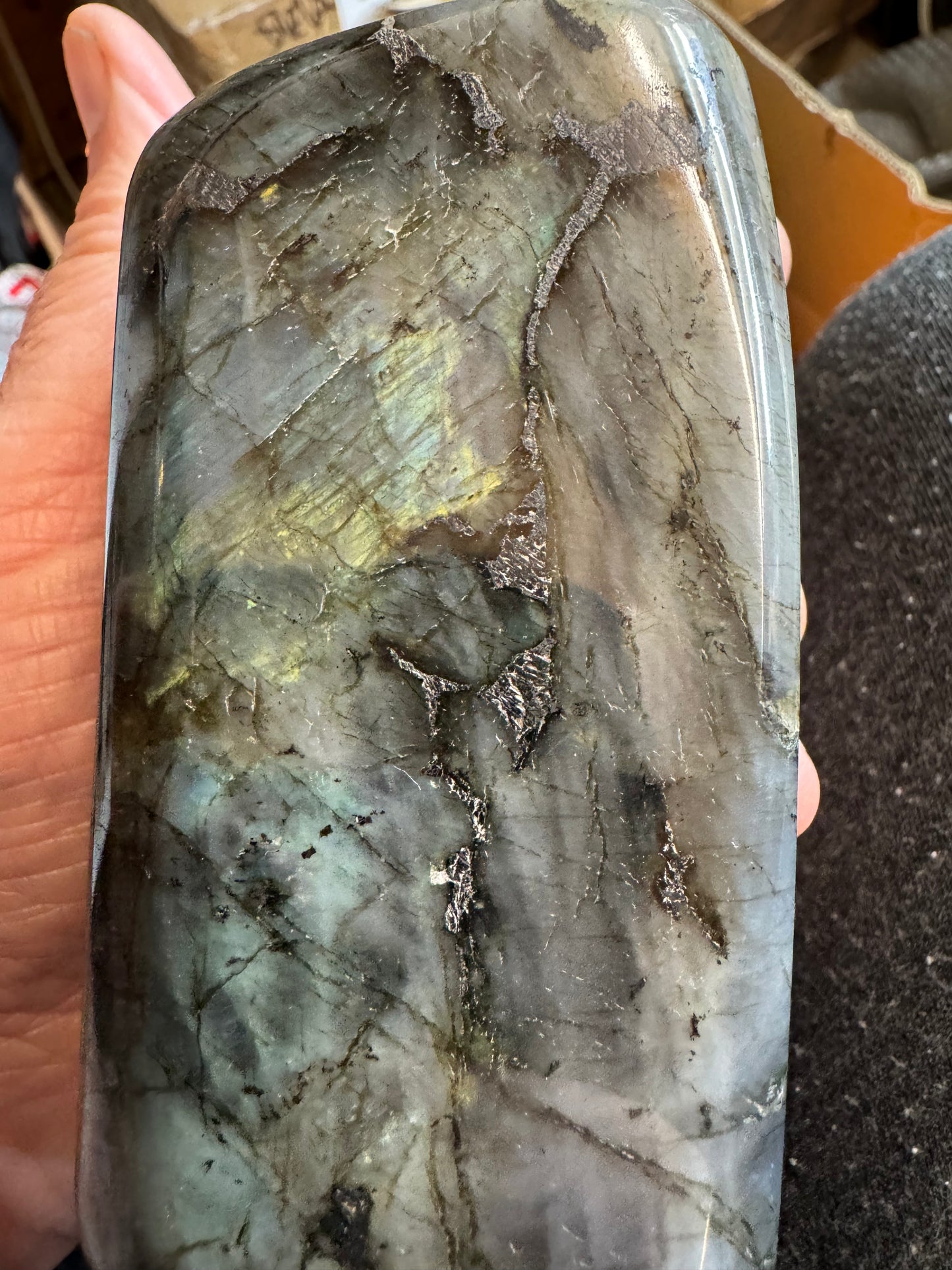 Polished freeform labradorite