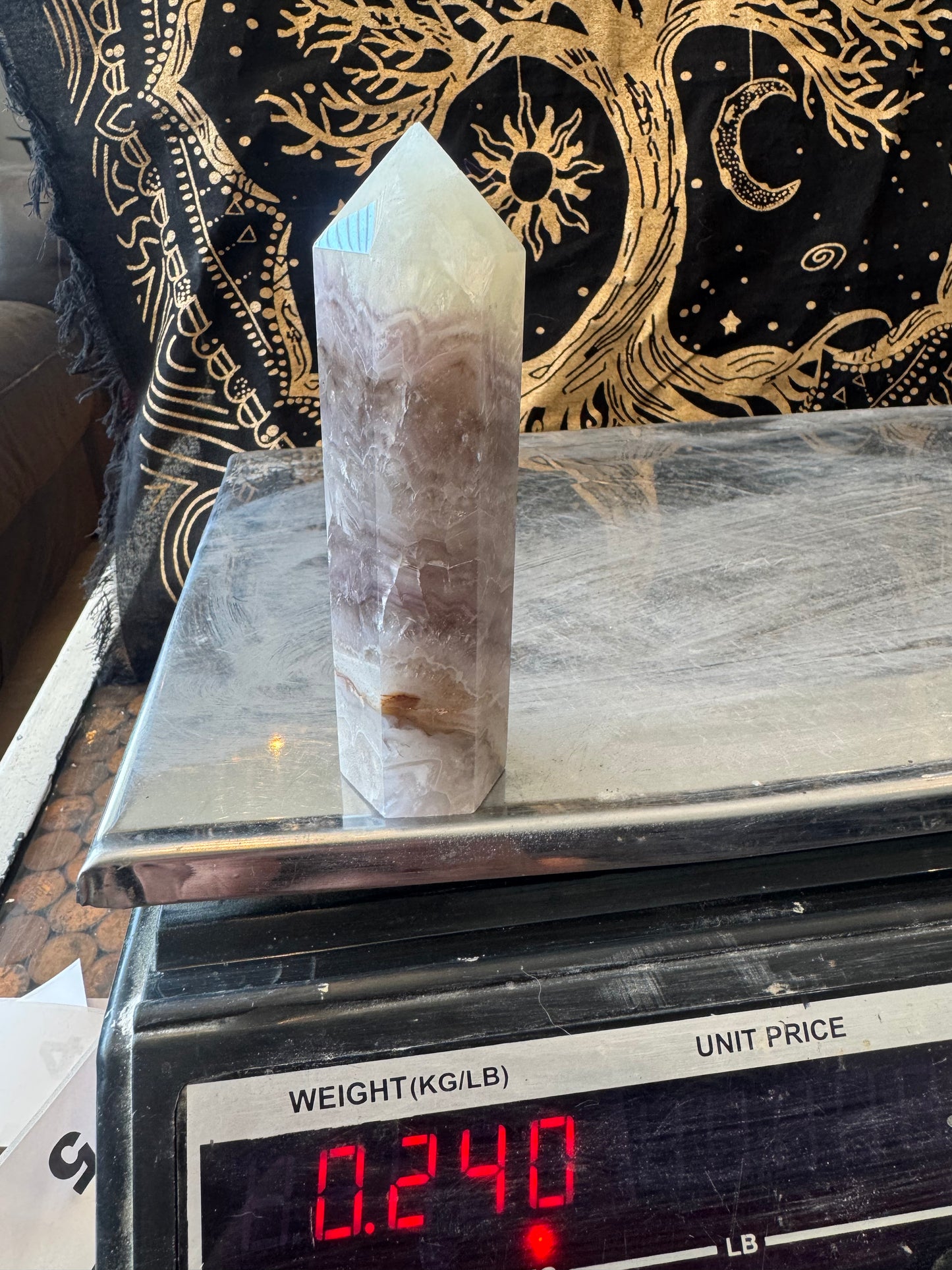 Agate with amethyst tower 240 grams DBR2#6