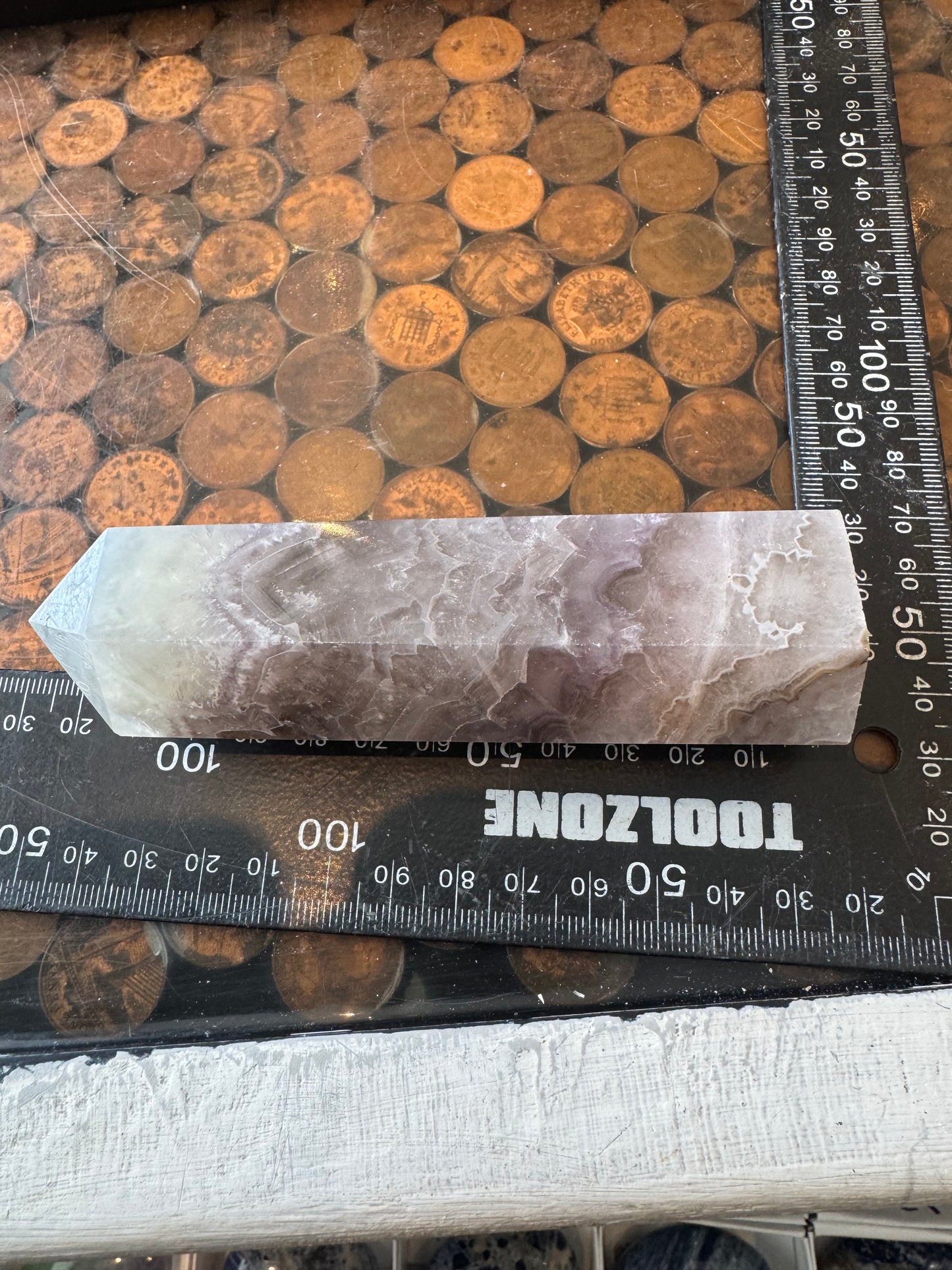 Agate with amethyst tower 240 grams DBR2#6