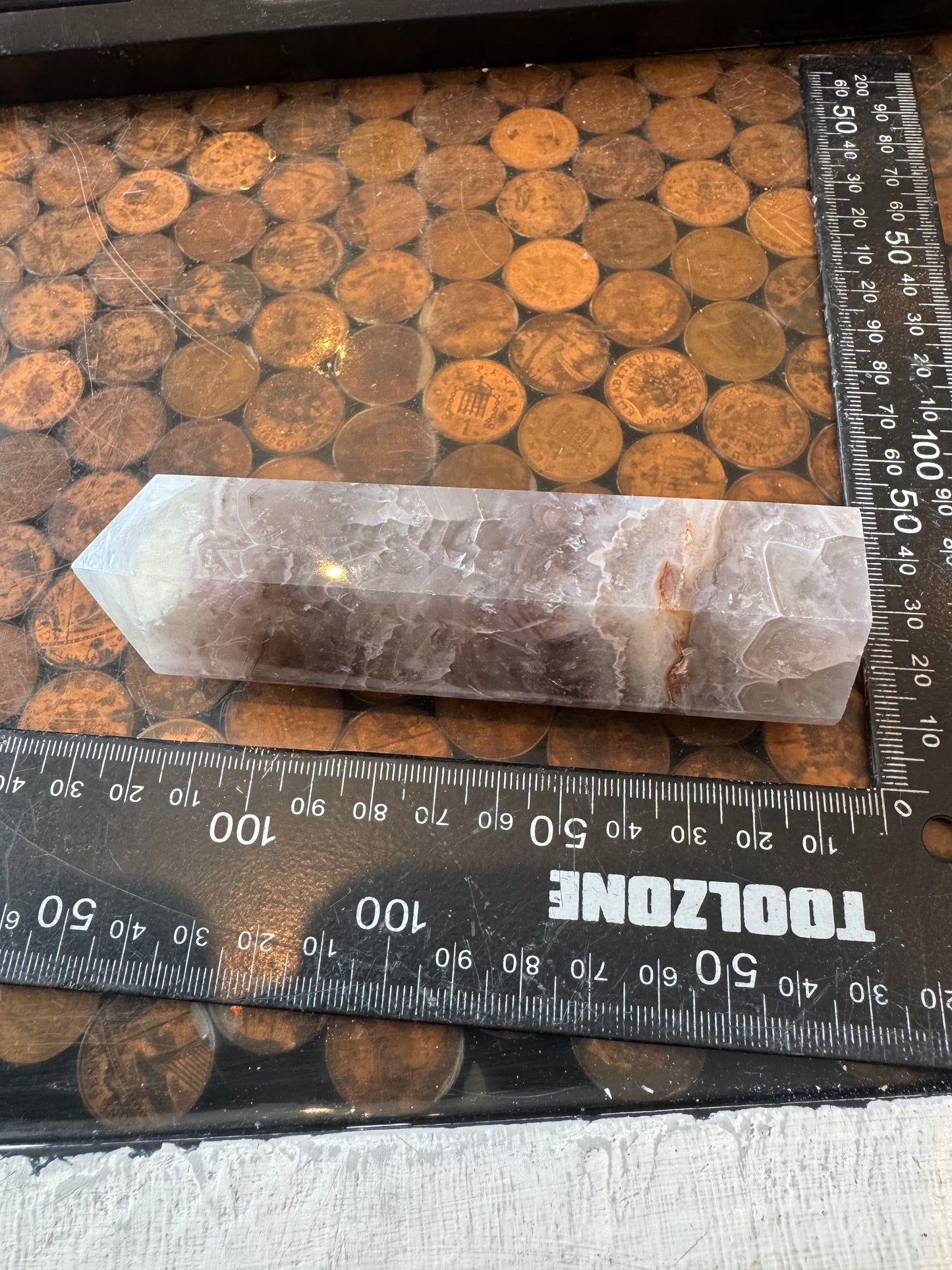 Agate with amethyst tower 240 grams DBR2#6