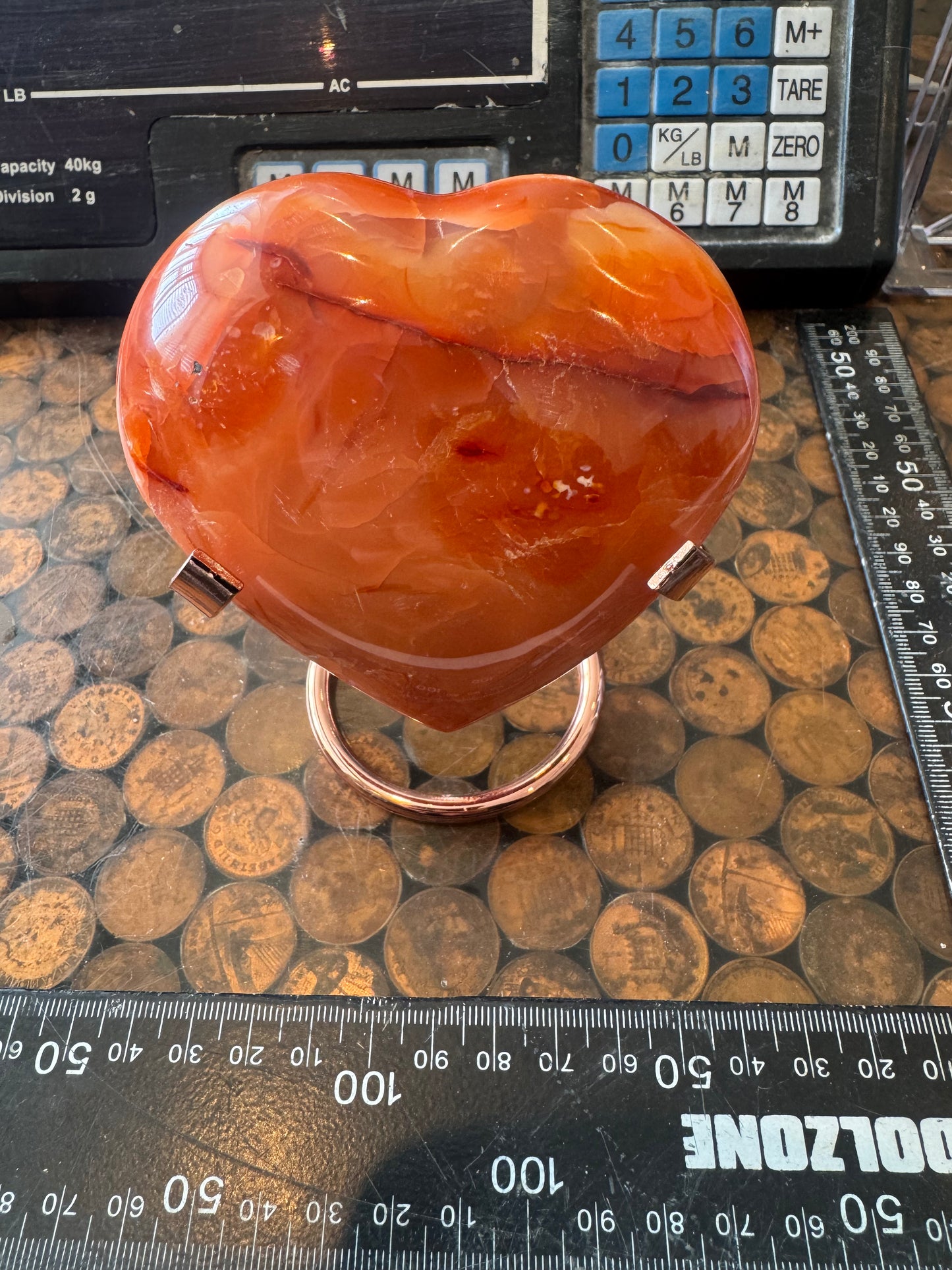 Carnelian Heart From Madagascar 314 grams  DRB3# 5