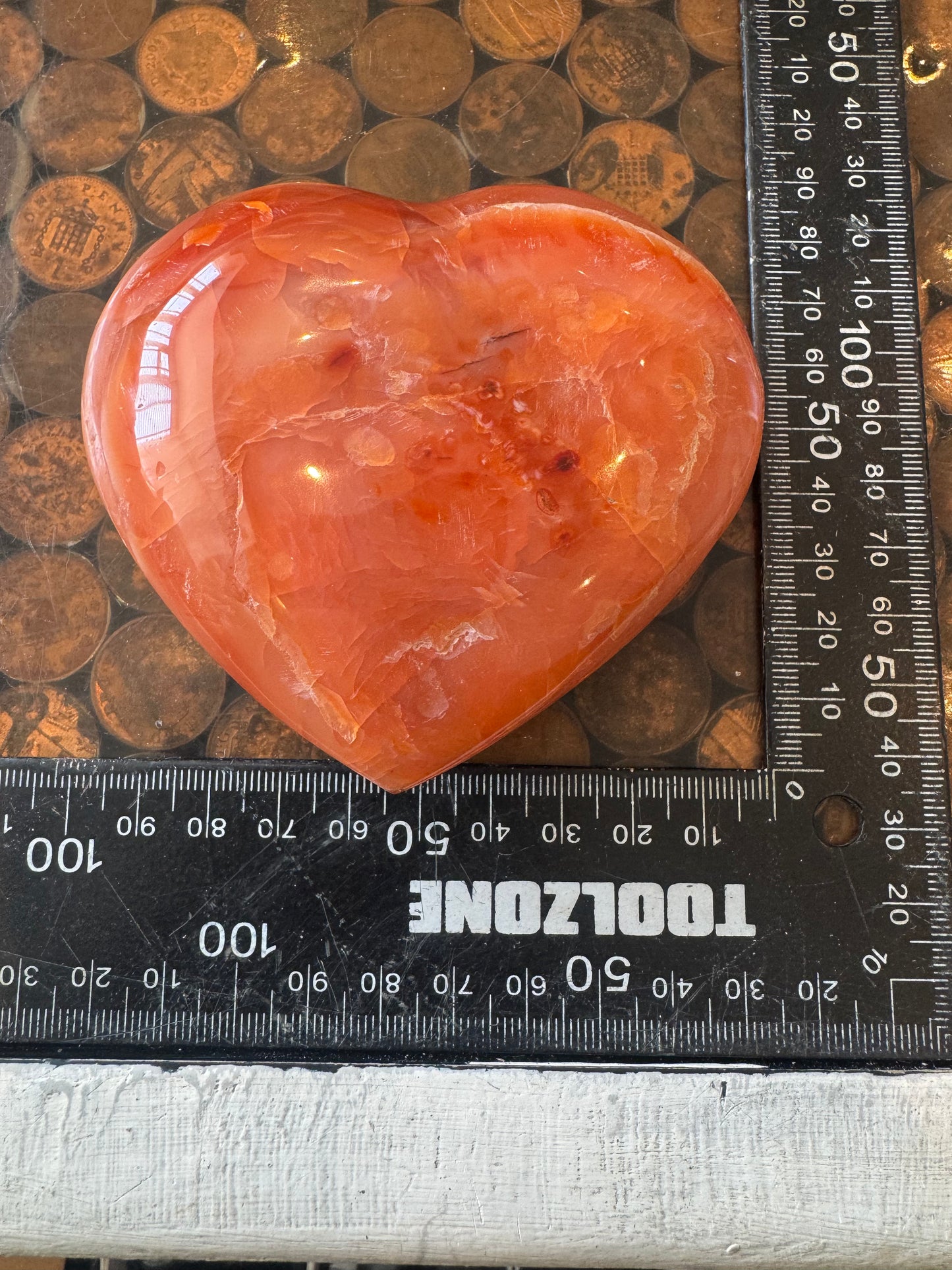 Carnelian Heart From Madagascar 314 grams  DRB3# 5