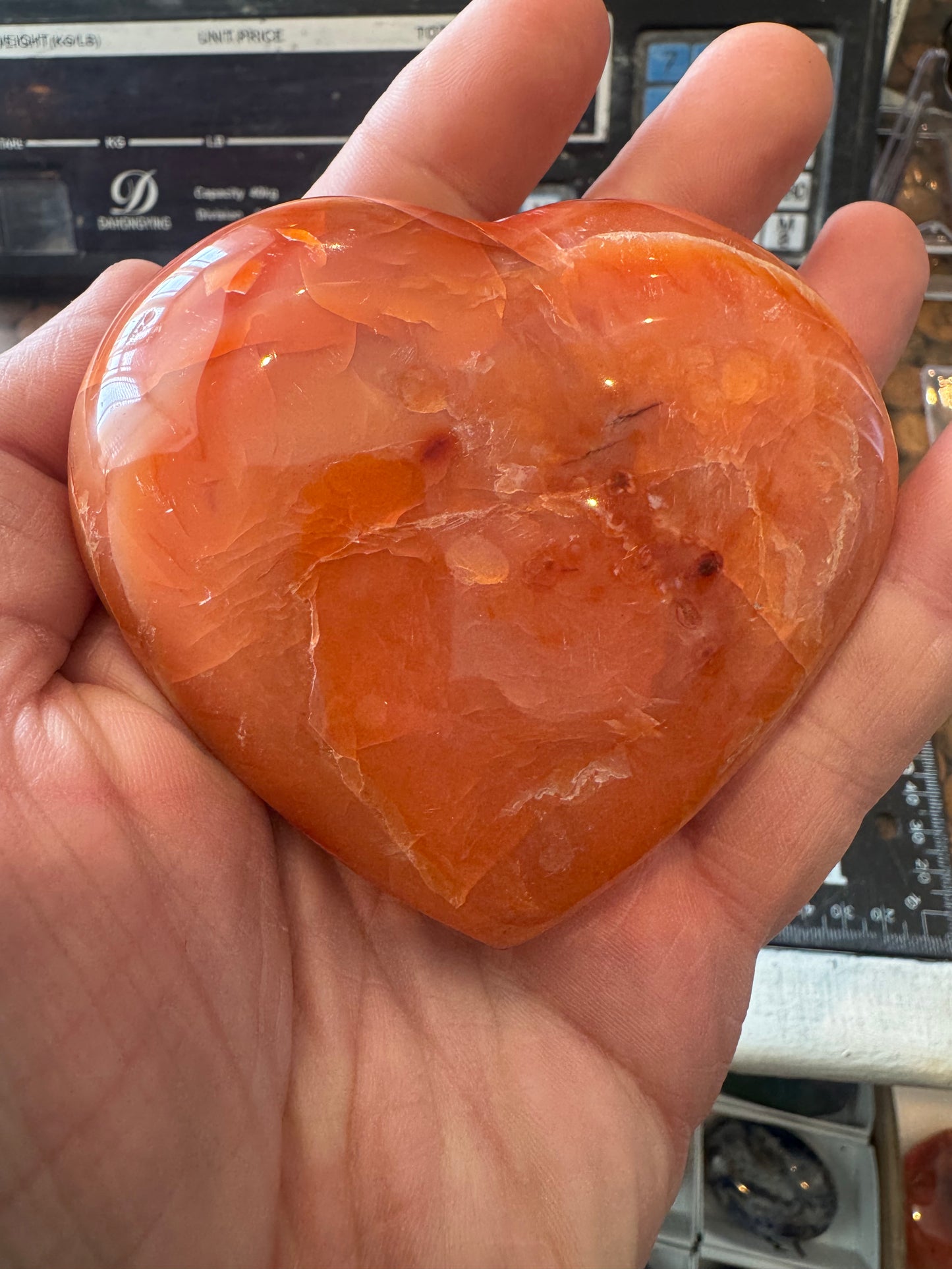 Carnelian Heart From Madagascar 314 grams  DRB3# 5