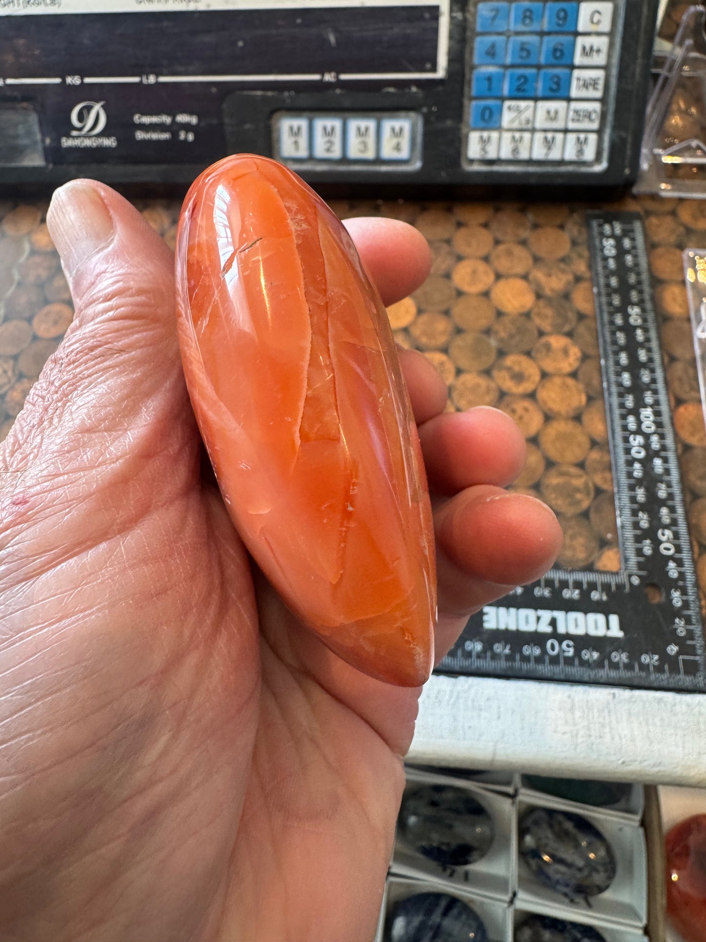 Carnelian Heart From Madagascar 314 grams  DRB3# 5