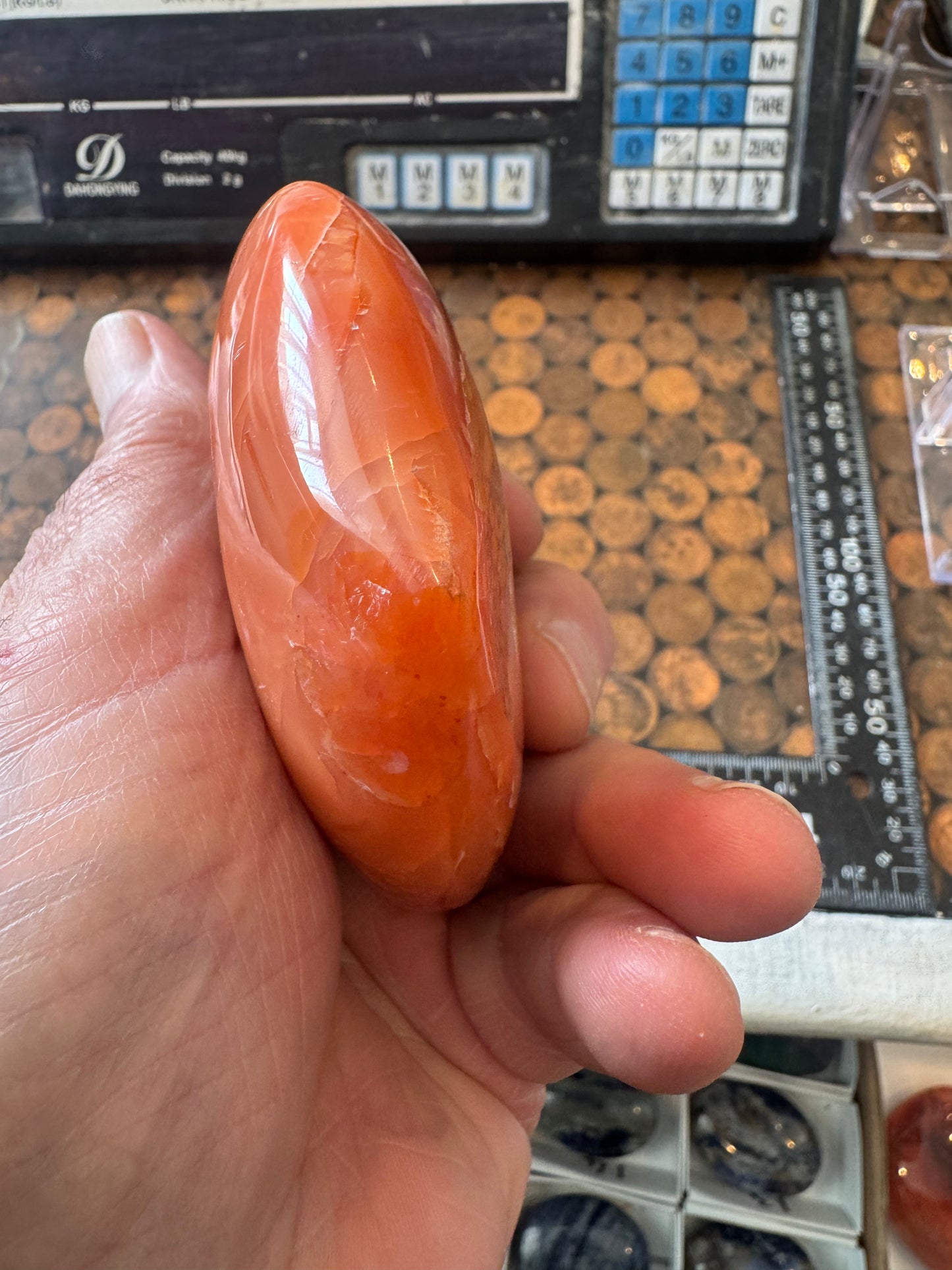 Carnelian Heart From Madagascar 314 grams  DRB3# 5