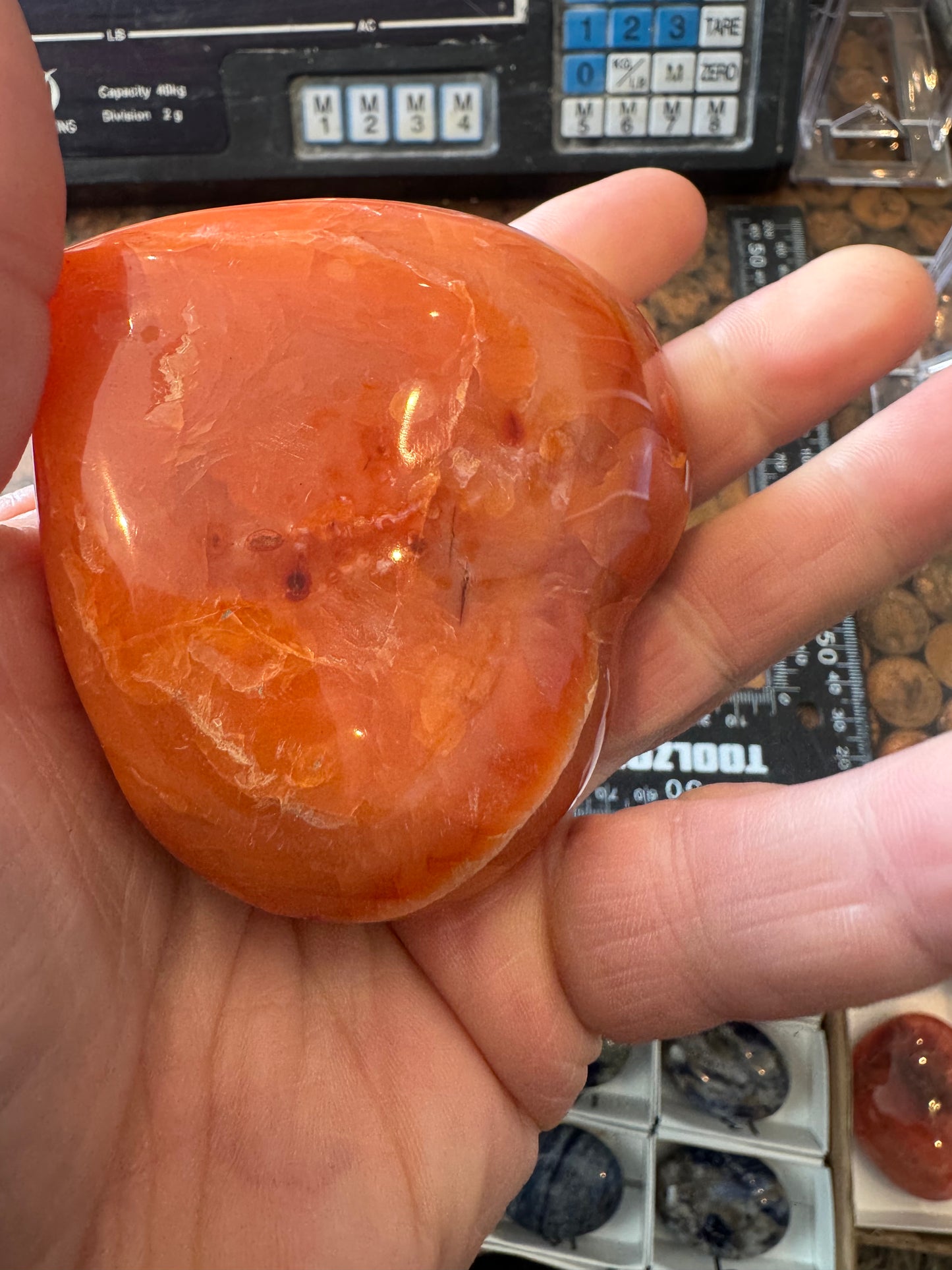 Carnelian Heart From Madagascar 314 grams  DRB3# 5