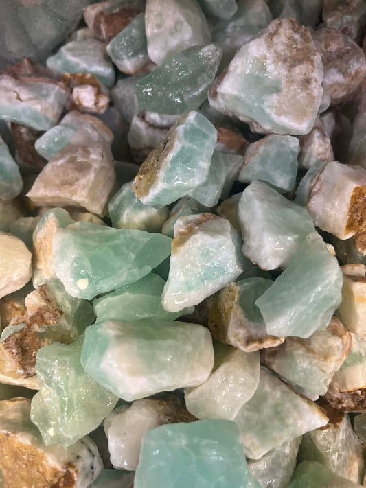 1kg Rough Caribbean Calcite – Natural Blue‑Green Calcite & Aragonite