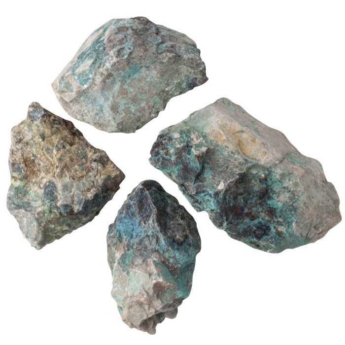 1kg Rough Quantum Quattro – High‑Grade Namibia Mix | Of Chrysocolla–Dioptase–Shattuckite 

Too large for tumbling