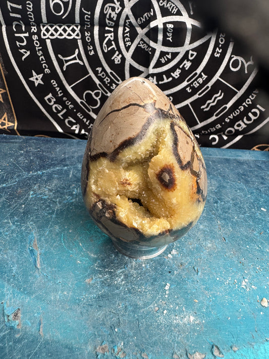 Septarian egg 605 grams please see photos for size DRZ2#2