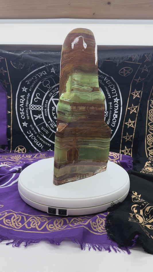 Afghan jade, new jade, calcite polished freeform
